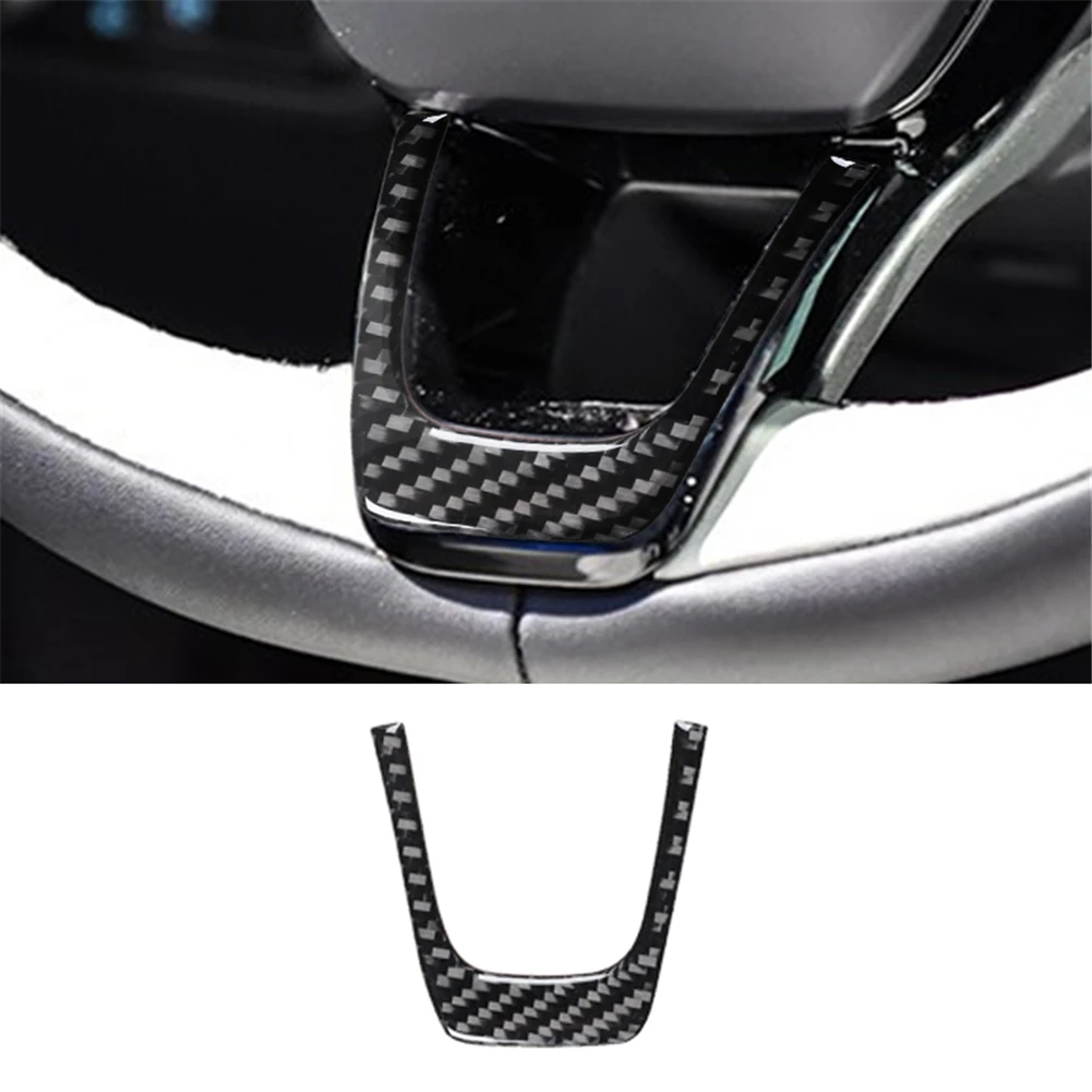

Carbon Fiber Sticker Steering Wheel Chin Cover Trim For Ford Mustang Mach-E Mach E 2021 2022 Car Interior Decorative Accessories