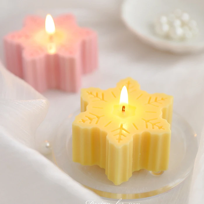 Beautiful Snowflakes Scented Candles for Christmas Wonderful Gifts Creative Home Decor Spa Party Smokeless |