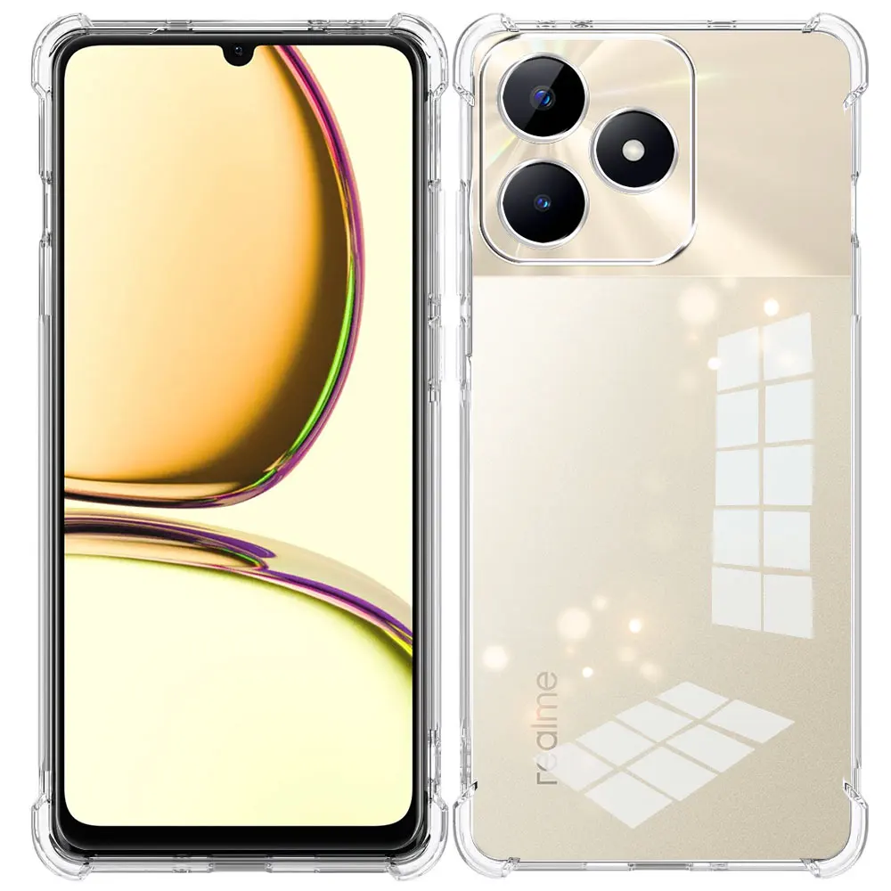 Shockproof Clear TPU Silicone Case - Airbag Design, Anti-Scratch Protection
