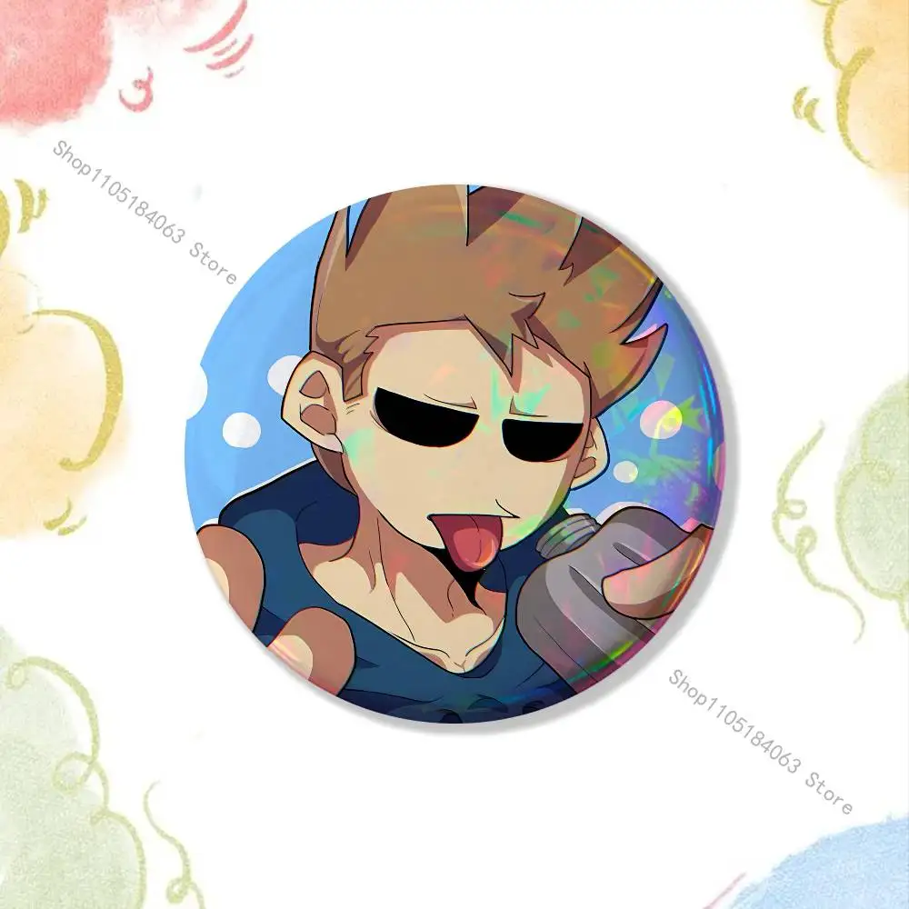 Anime Eddsworld Tom Abzeichen, runde kreative Anstecknadel, Brosche, Taschen-Deko, Geschenke für Fans und Freunde – Detail 12