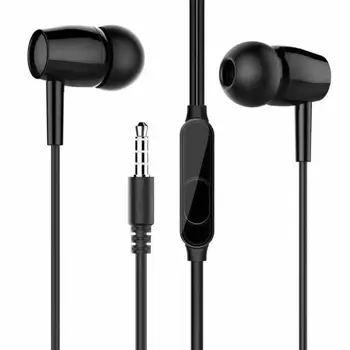 1PC auricolari portatili da 3.5mm cuffie Stereo In-Ear cablate cuffie ad alta definizione con cancellazione del rumore per telefoni cellulari