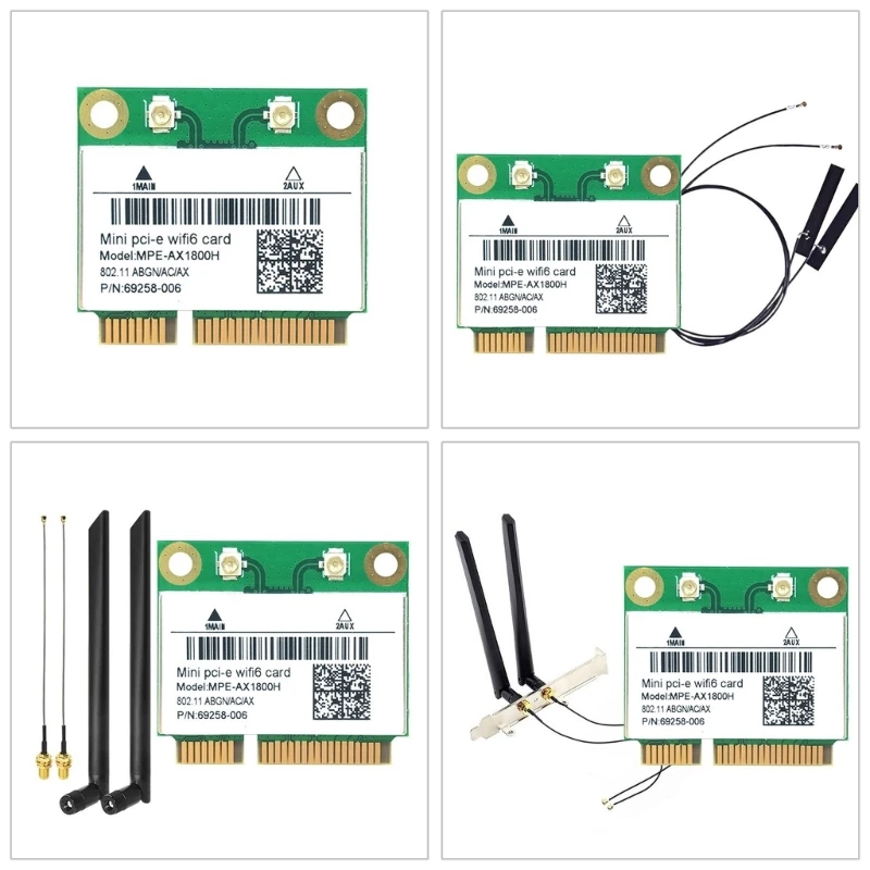 

Сетевая карта Wi-Fi6 RTL8852BE PCIE 2,4/5 ГГц, Мбит/с и 1148 Мбит/с, быстрое подключение к Интернету для ноутбуков,