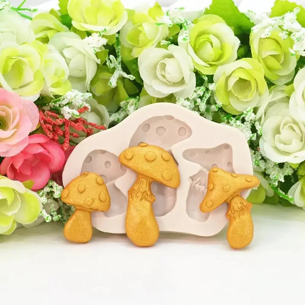 Fondant Mold Durable 3d Mushroom Shape Diy Fondant Cake Making Mold