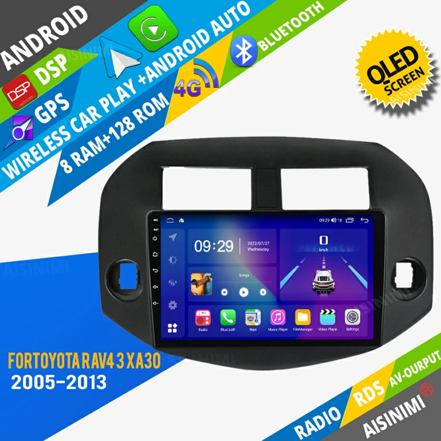 

AISINIMI автомобильный dvd-плеер на основе Android навигация для Toyota RAV4 3 XA30 2005 - 2013 автомобильное радио автомобильное аудио Gps Мультимедиа стерео монитор