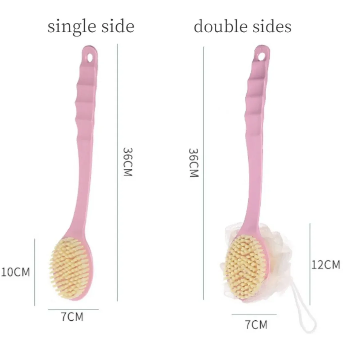 Soft Body Scrubber Shower Exfoliating Scrubs Long Handle Bath Brush Exfoliator Skin Massager Cleaning Brush Bathroom Accessories