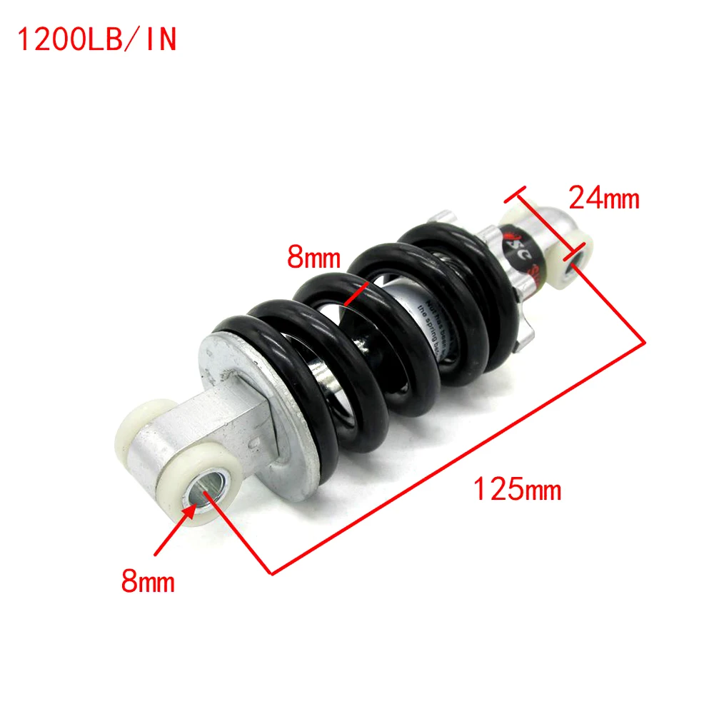Фото 1 пара задний амортизатор подвески 125 мм фунтов/дюйм для 47cc 49CC Super Minimoto ATV Quad Electric Scooter Pocket Bike №4