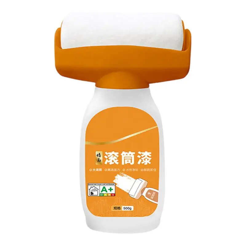 Roller Spackle Wall Repair 500g Water-Based Wall Paint With Roller Brush Portable Low Odor Brush Paint For Repairing