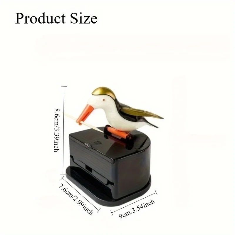 Woodpecker Toothpick Dispenser with One Click Pressing and Popping Design, Toothpick Holder, Toothpick Storage Container