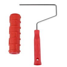 

Brick Pattern Paint Roller 7 Inch Brush Handle Rubber Embossing Art Construction Tool Home DIY Paint Roller Wall Decoration