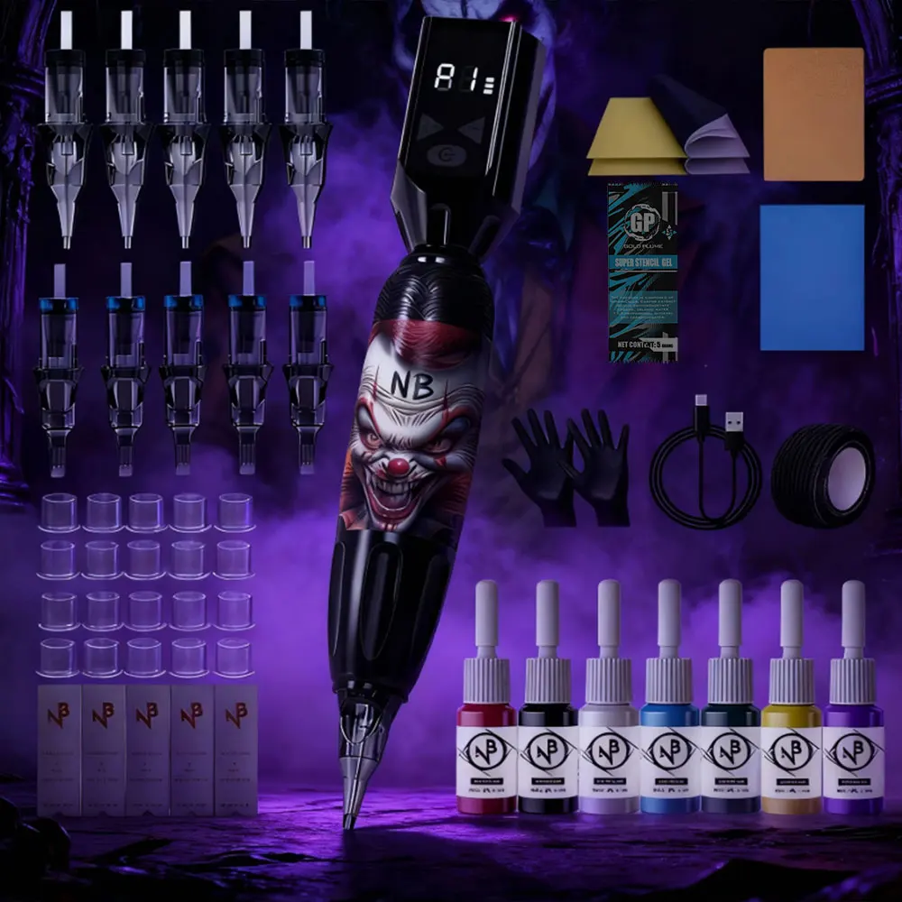 Kit per Tatuaggi GOLDPLUME o Macchinetta per Tatuaggi, Nuovo Set di Penne per Tatuaggi, Set Macchinetta per Tatuaggi Permanente, Set Macchinetta per Tatuaggi Wireless