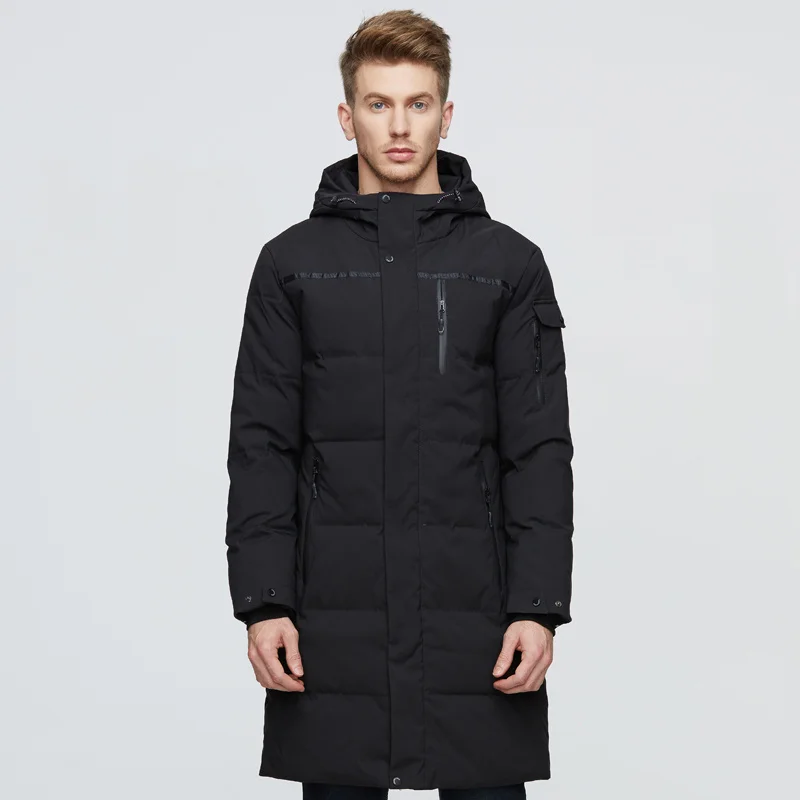 

2023 Winter Men Long Down Jacket Hooded High Quality Loose White Duck Down Coat Men Thick Warm Winter Down Parkas Men Snow Coat