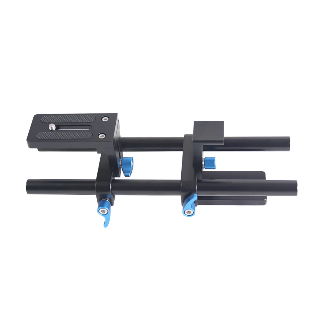 Description Picture 2 of item15mm Rod Rail Clamp Mounting Base Bracket for Panasonic Fujifilm DSLR Camera Camcorder Cage Rig Follow Focus System Lens Support