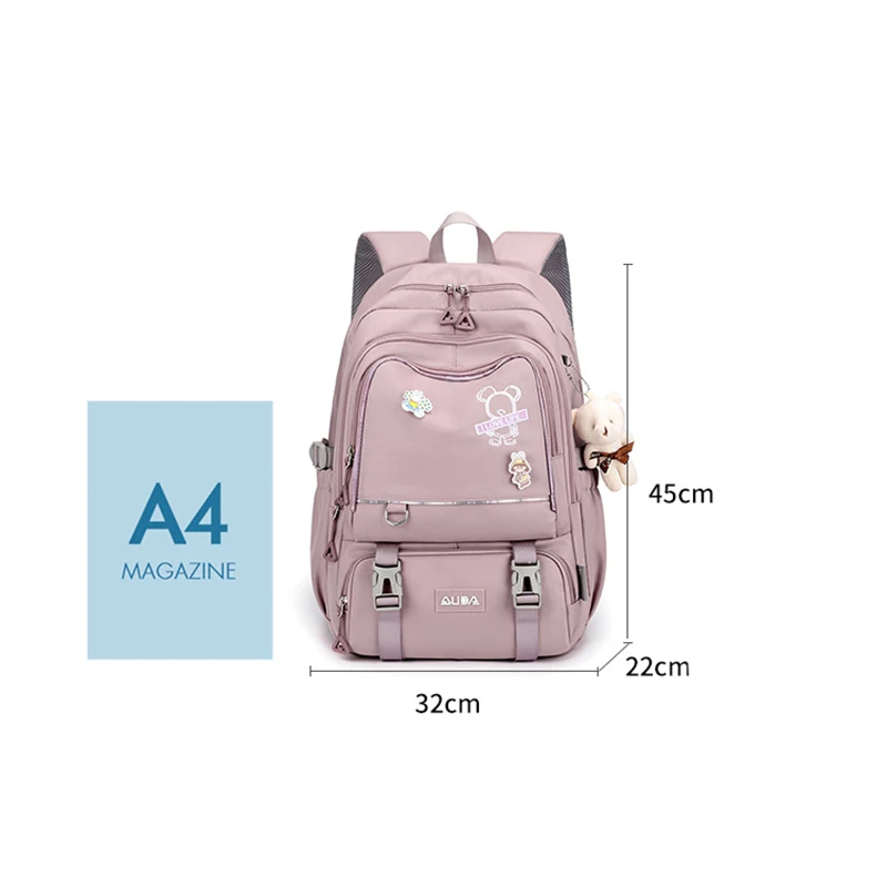 Large Capacity Schoolbag Kawaii School Book Bag School Backpack Waterproof Travel Rucksack School Backpack for College Students