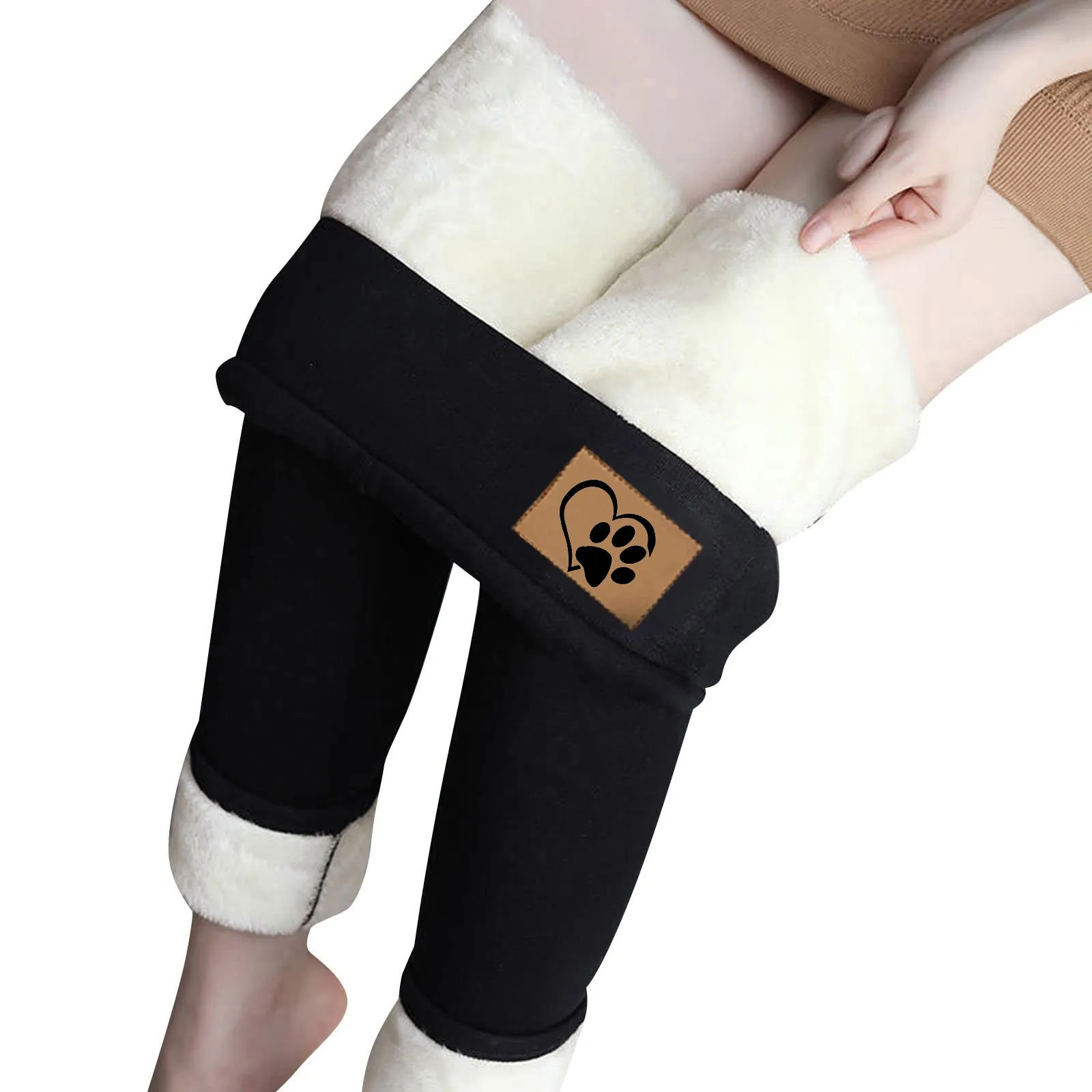 Warm Leggings Women Winter Pants Thick Velvet Legging High Waist Black Pants  Compression Lamb Wool Trousers Cold-Resistant - AliExpress