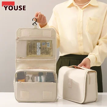 Portable Women Makeup Bags Travel Cosmetic Bag Large Capacity Toiletries Organizer Waterproof Storage Hanging Bathroom Bag