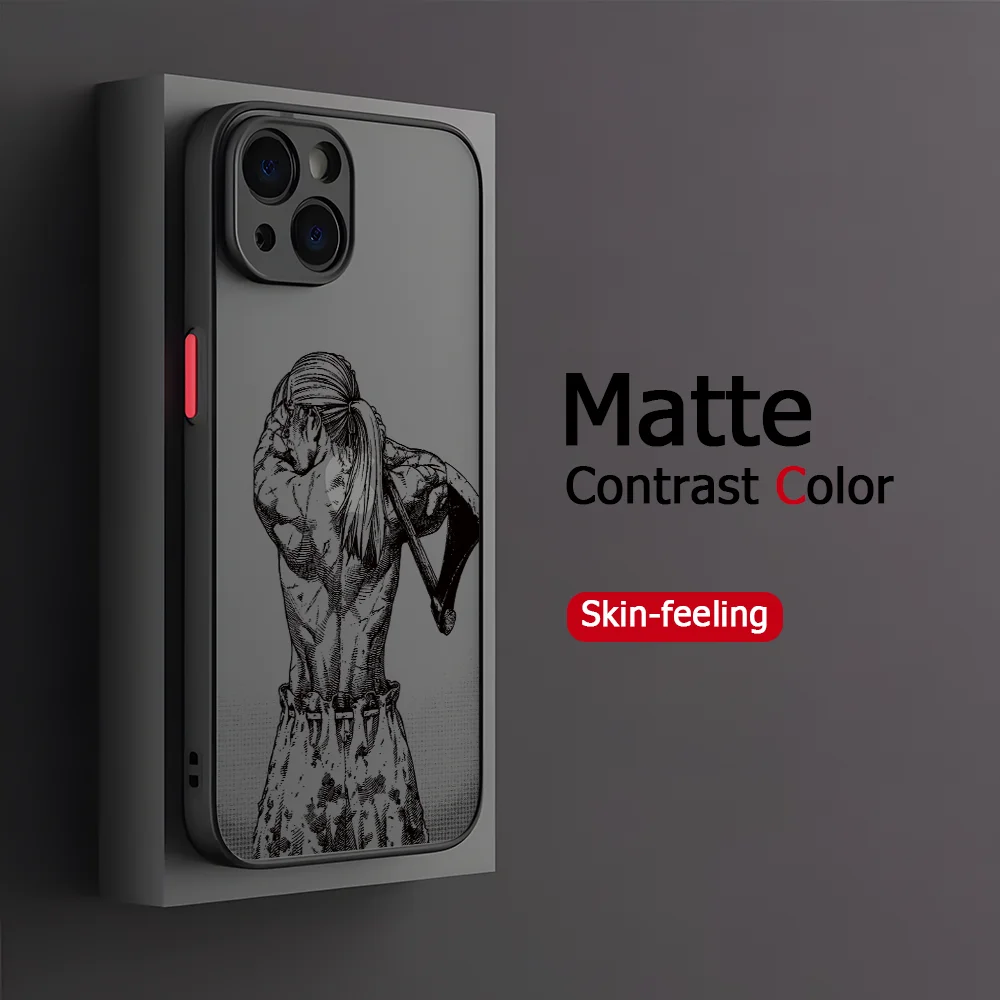Vinland Saga Anime Black Matte Transparent Phone Case
