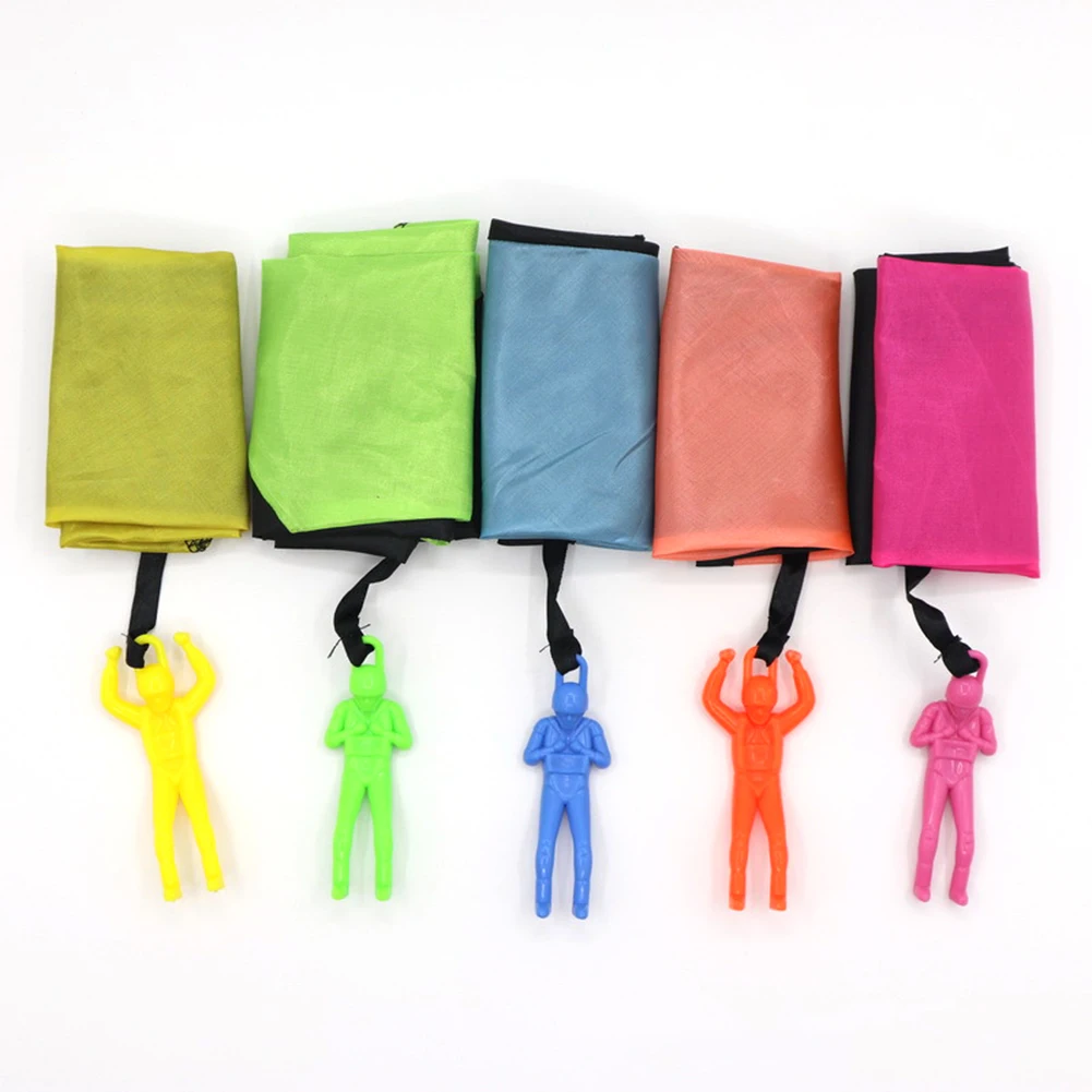 Classic Educational Assemble Toy Hand Throwing Play Soldier Parachute Toys for Kids Outdoor Fun Sports Random 4