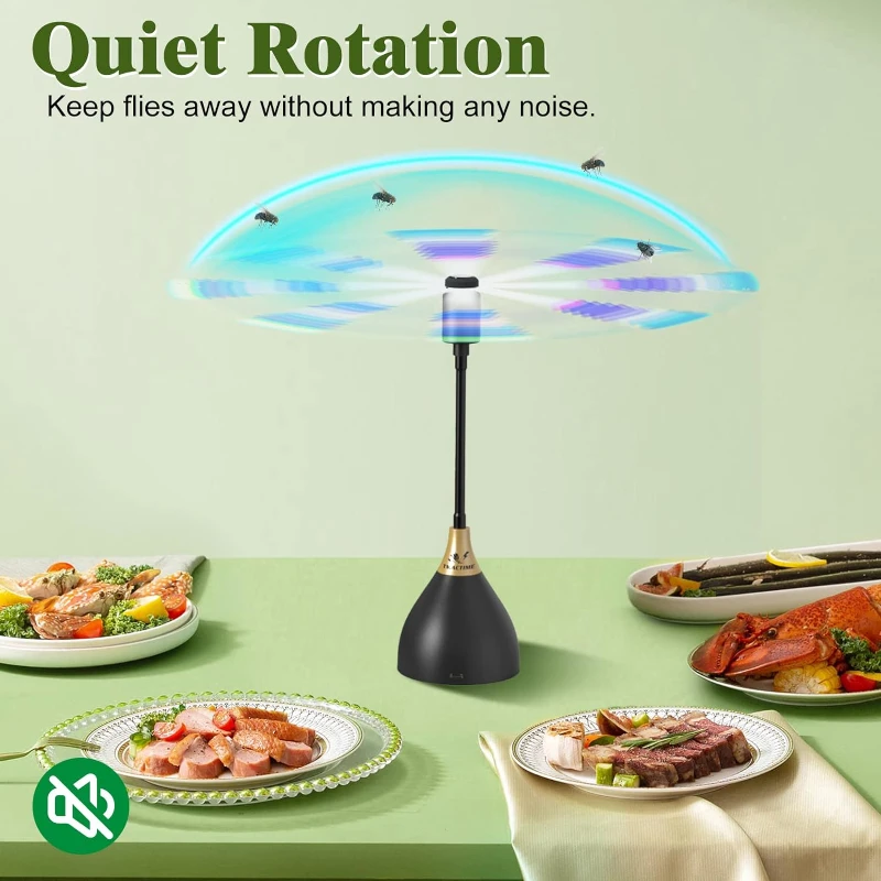 fly fan Outdoor Kitchen Fly Repellent Fan Fly Destroyer Food Protector Keep Flies Bugs Away From Food Household Pest Repellent Table Fan