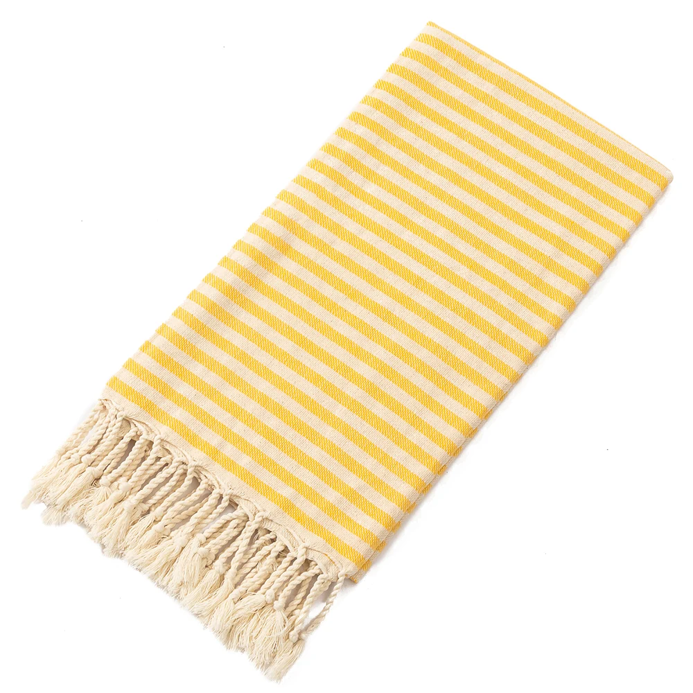 Luxury Striped Tassel Cotton Spa & Beach Towel