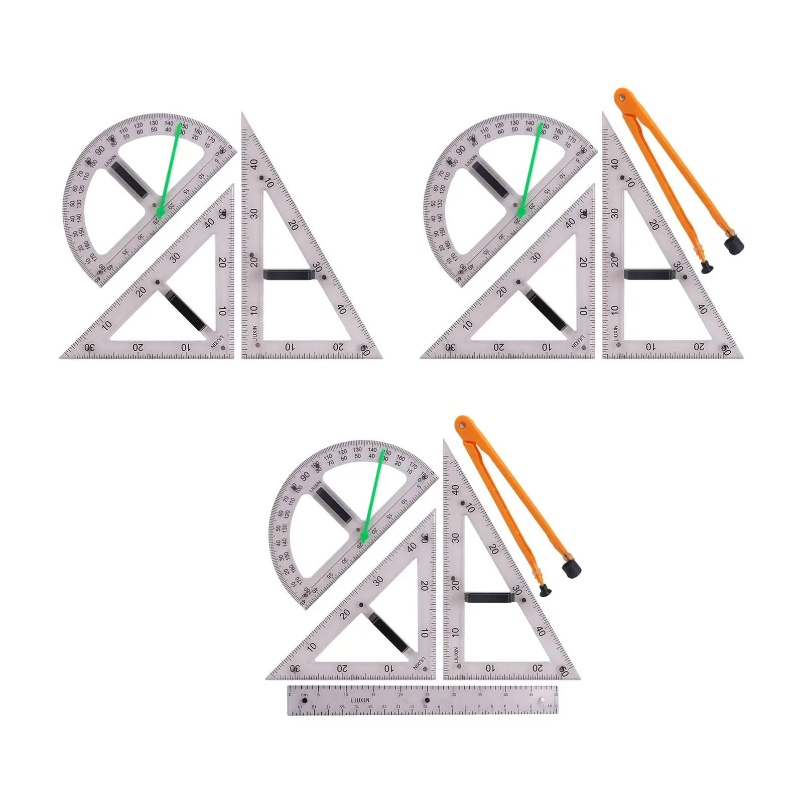 

Large Geometry Math Ruler Set Drawing Tool for Blackboard White Board Office