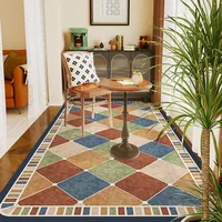Balcony Floor Mat Large Pvc Leather Carpet Waterproof Non-slip Carpets Long Rug American Style Home Decoration Rugs for Kitchen 2