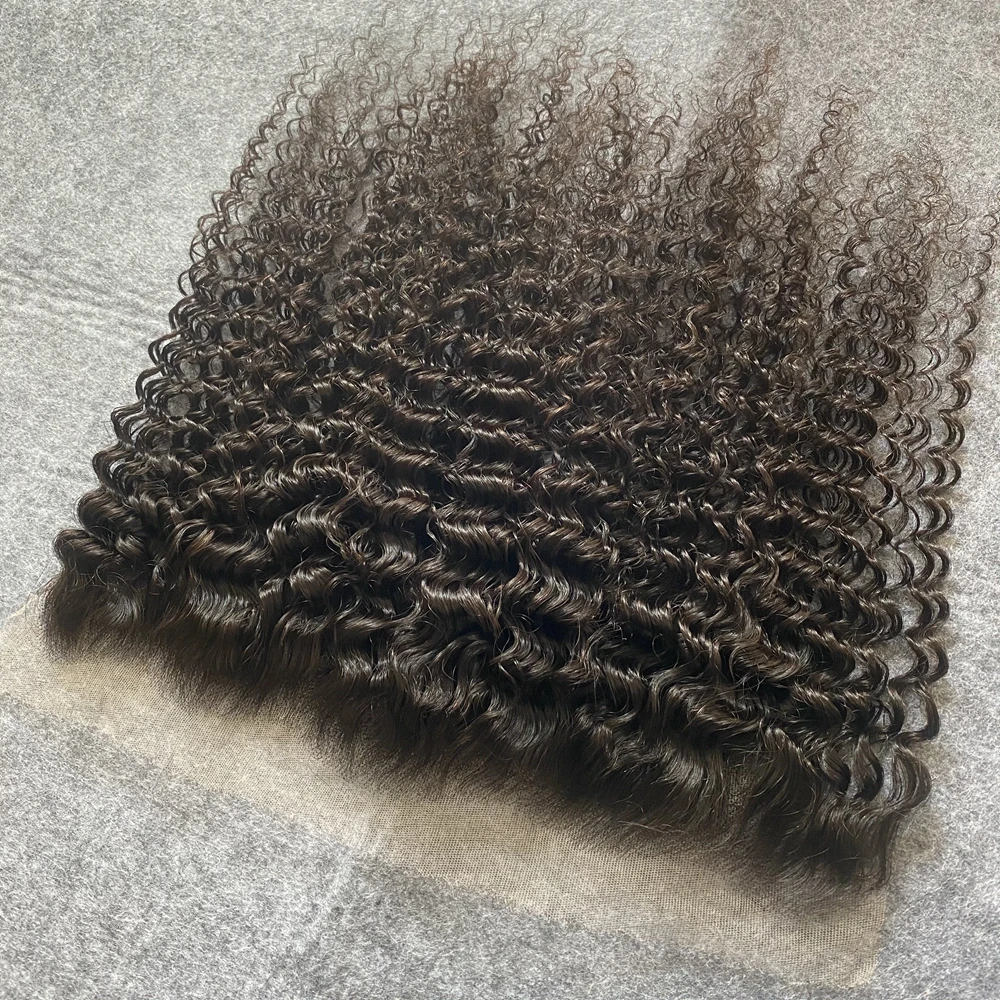Invisible 13x6 HD Lace Frontal Only Ultra Fitted Melt Skins Brazilian Deep Curly Human Hair 5x5 6x6HD Lace Closure Pre Plucked