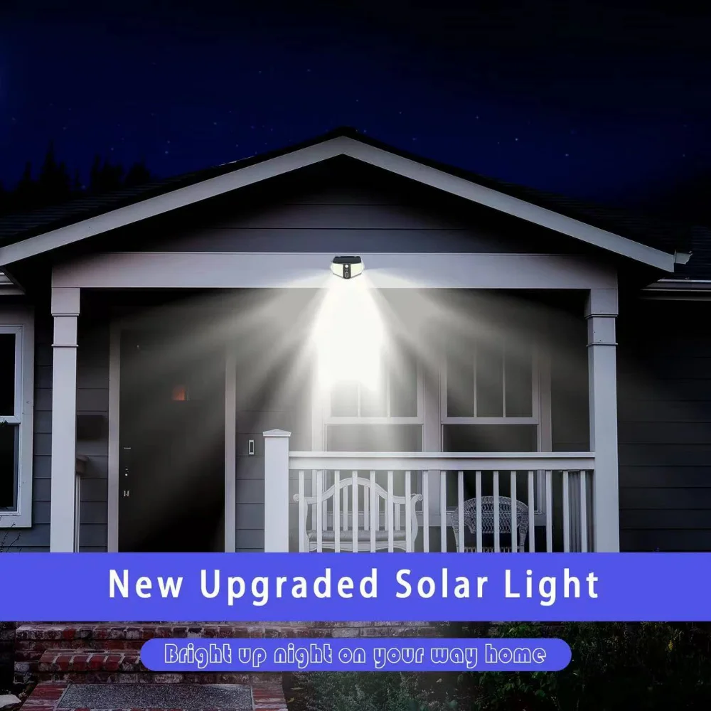 Description Picture 2 of item410 LED Solar Lights Outdoor Decor Lamp Motion Sensor External Waterproof Wall Lamps Lighting for Garden Decoration Street Light