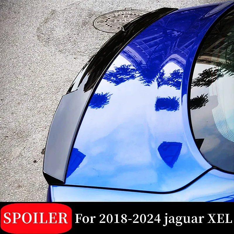 

Для Jaguar XE XEL 2018-2024 черная углеродная Задняя Крышка багажника автомобильный спойлер Крылья внешние аксессуары