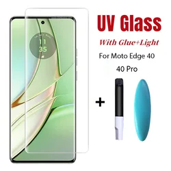 Premium 3D Curved Full Glue UV Tempered Glass Screen Protector - 1PCS (Moto X40)