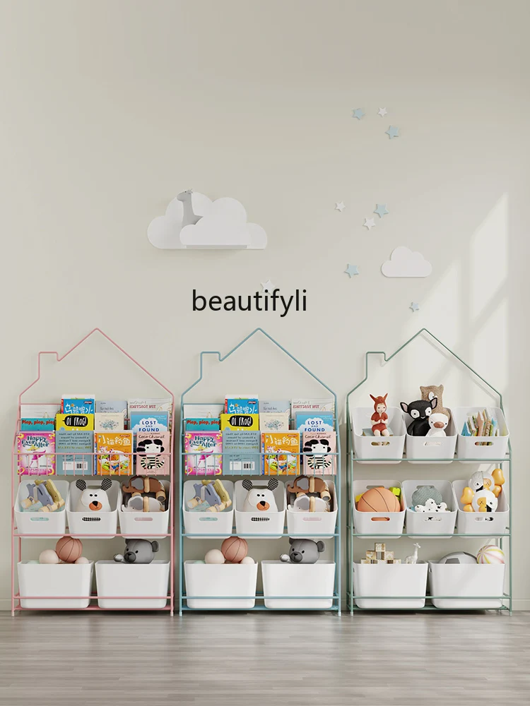 

Детский книжный шкаф zqkids, стеллаж для хранения игрушек, детский ящик для хранения, стеллаж для книг с картинками, напольный шкаф для хранения, шкафчик