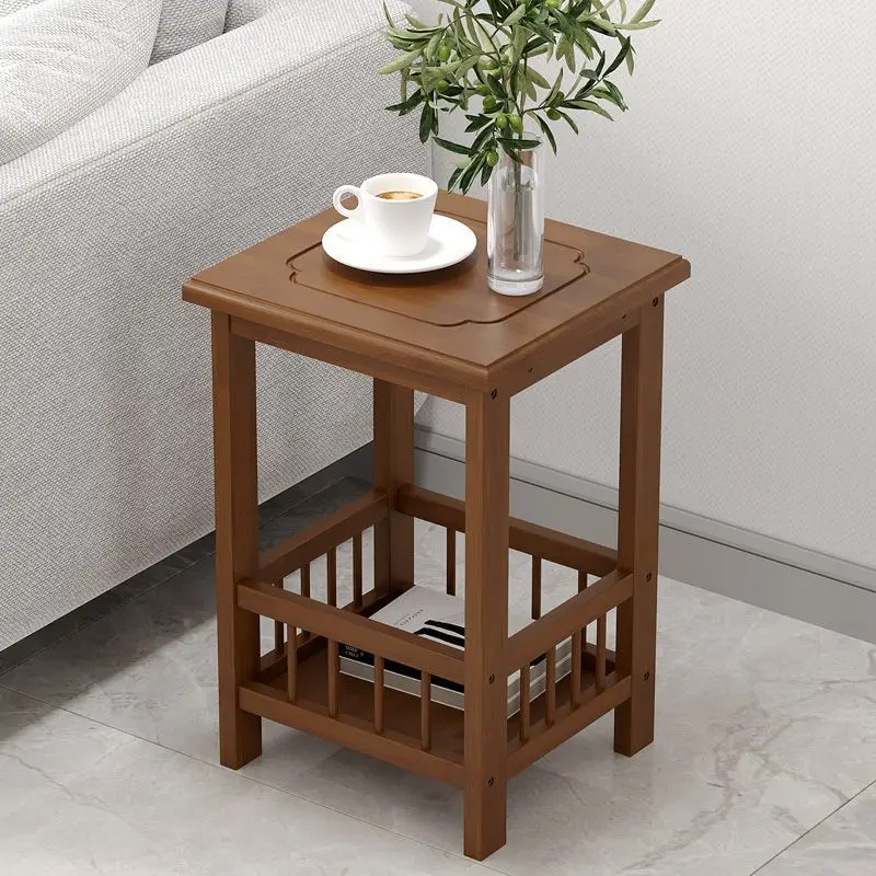 Creative Table Portable Small Tea Table Modern Simple Household Sofa Edge Cabinet Sofa Side Corner Bamboo Rack Storage New
