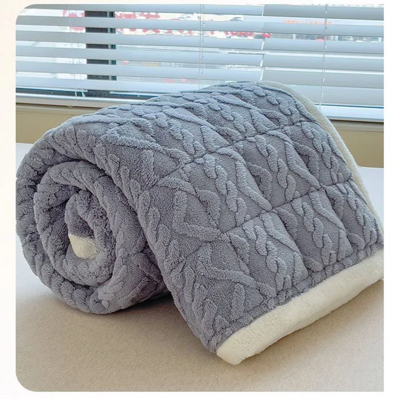 Winter Thicken Mattress Pad Soft Warm Plush Cozy Velvet Fitted Sheet Double Bedspread Bed Linens for Household Bedroom Decor 5