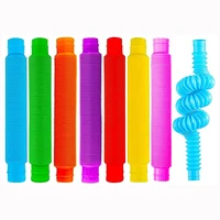 8Pack Large Pop Tubes Fidget Toys Sensory Toy for Stress Anxiety Relief for Children Adults Learning Toys Toddlers Stretch Tube 1