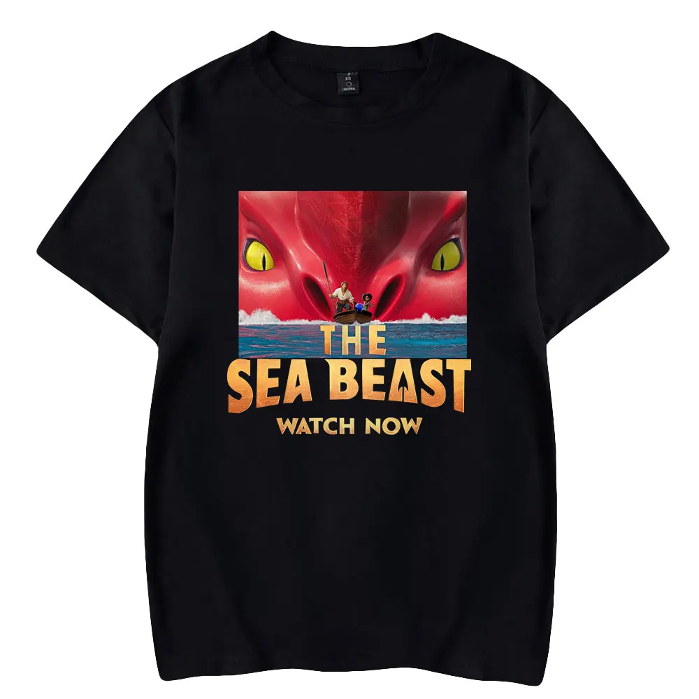 

Футболка унисекс «Морской чудовище», с круглым вырезом и короткими рукавами, для женщин и мужчин, уличная одежда в стиле Харадзюку, одежда Аниме в американском стиле, 2022