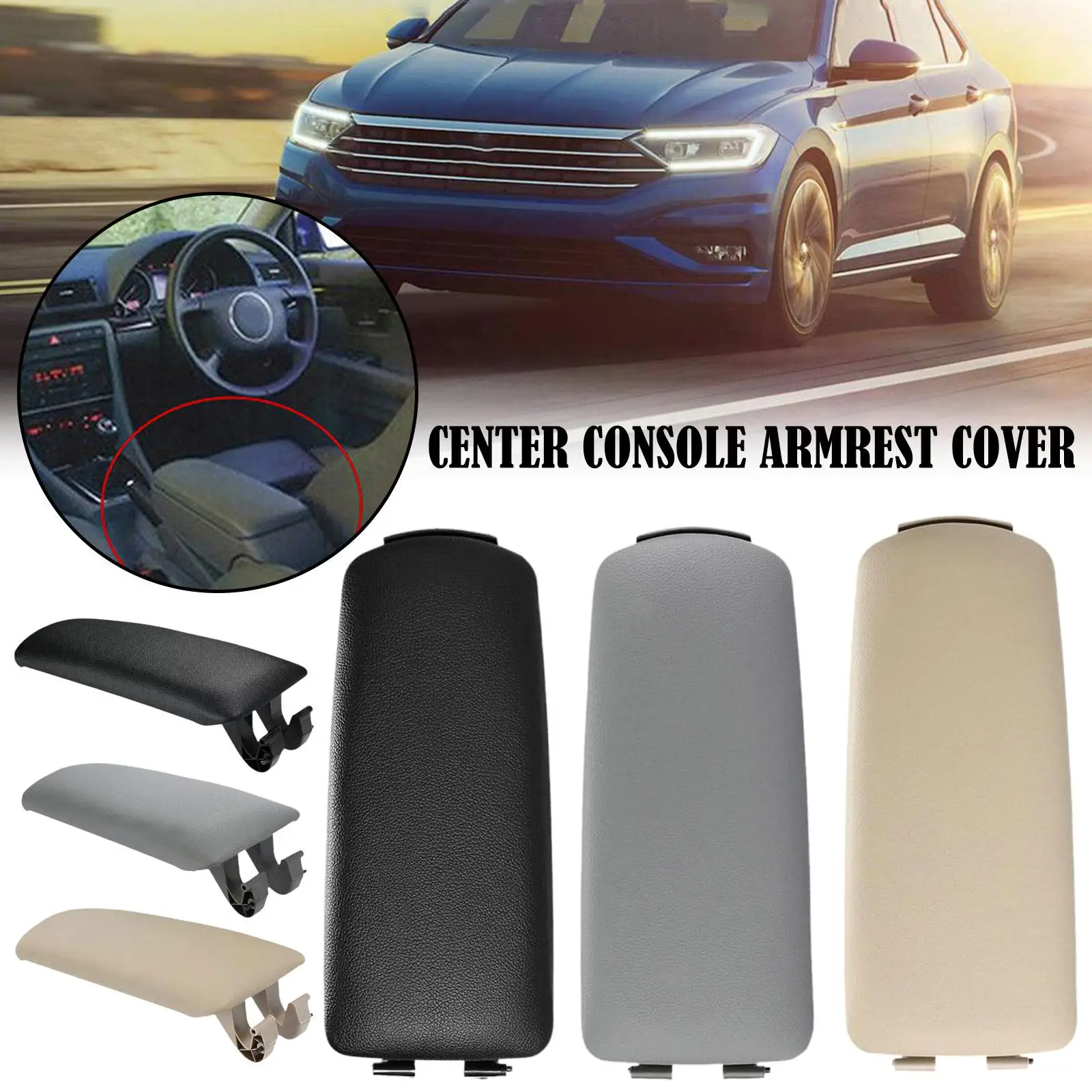 아우디 A4 차량용 팔걸이 뚜껑 커버, B7 2004-2008 B6 2002-2004 팔걸이 센터 콘솔 보관함, 무료 배송