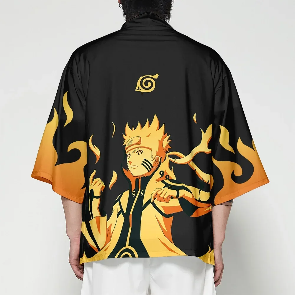 

New Naruto Adult and Children Character Costume Cardigan Three-quarter Sleeve Kimono Literary Printed Thin Robe Fashion Trend