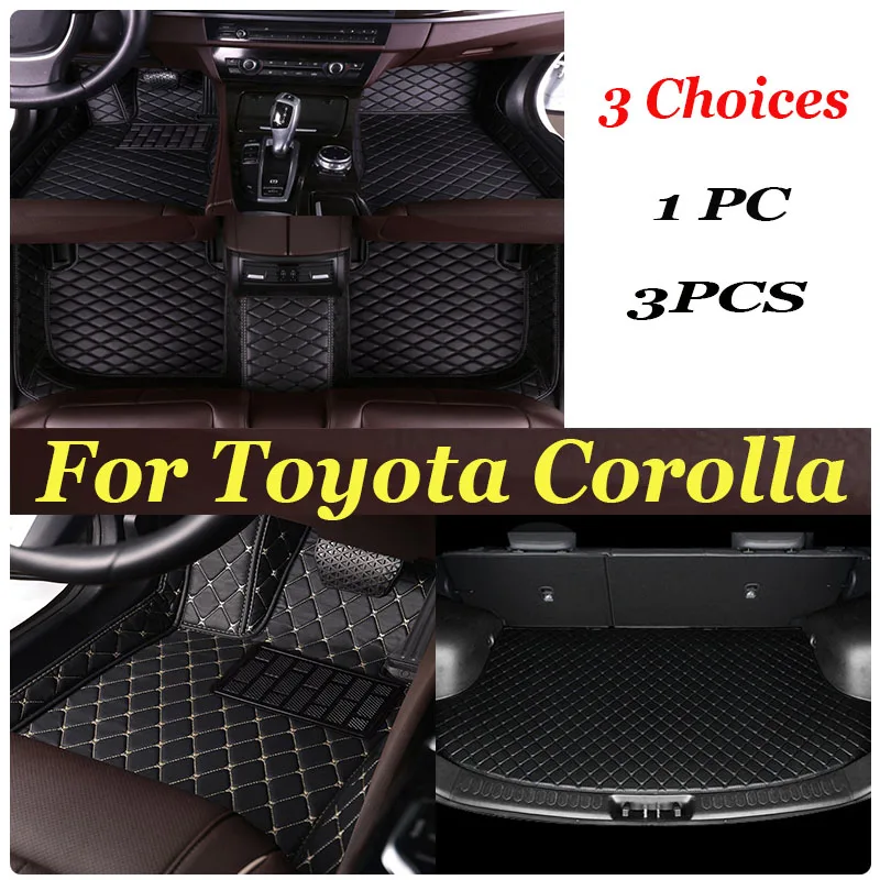 

Car Floor Mat For Toyota Corolla 2023 Carpet Waterproof PU Leather Rug Man Luxury Foot Pad Woman Interior 1Pc Auto Accessory