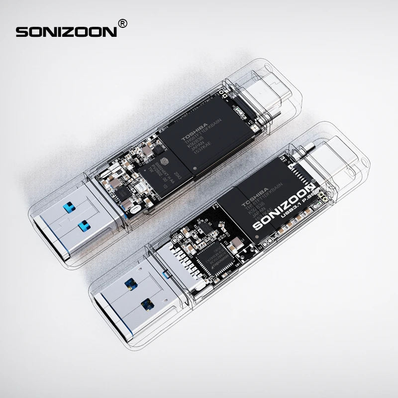 SONIZOON PSSD USB3.1 128/256GB/512GB Portable Solid State USB Flash Drive  External Solid State TPYEC-3.1 Pen Drive