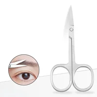 Stainless Steel Eyebrow Scissors Nose Hair Mini Small Eyelash Facial Hair Straight Round Tip Eyebrows Nail Beard Manicure Makeup 1