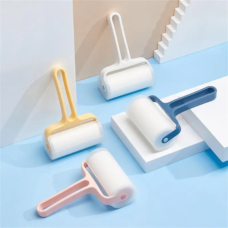 Tearable Roll Paper Sticky Roller Dust Wiper Pet Hair Clothes Carpet Tousle Remover Replaceable Home Cleaning Brush Accessories