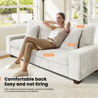 71.25" Sofa Couches for Living Room, 2 Seater Sofa with 2 Pillows, Small Modern (Beige, 71.25 inches) Set Children's Sofas 1