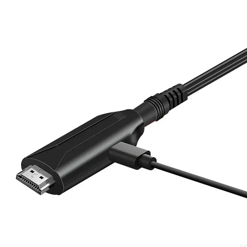 97QB 1080P SCART to HDMI-compatibleConversion Adapter, SCART input to HDMI-compatible output Video Audio Converter Cable