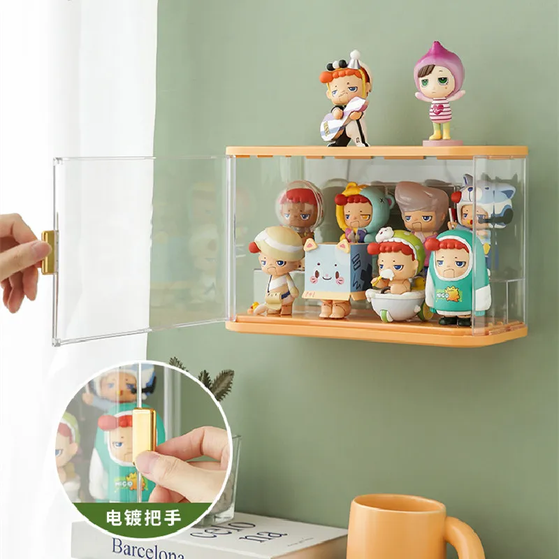 Pop-mart-置物やアニメのキャラクターが入った収納ボックス,ショー