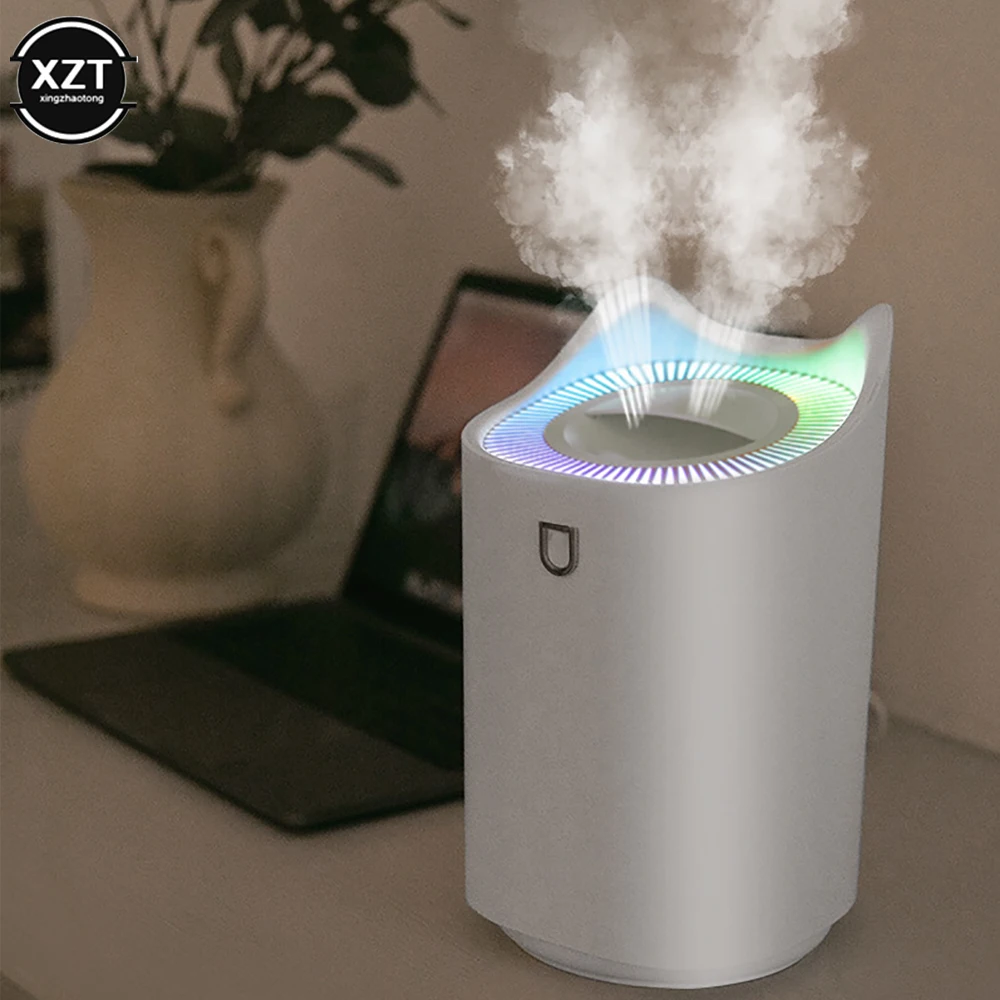 3L Air Humidifier Essential Oil Aroma Diffuser Double Nozzle With Coloful LED Light Ultrasonic Humidifiers Aromatherapy Diffuser