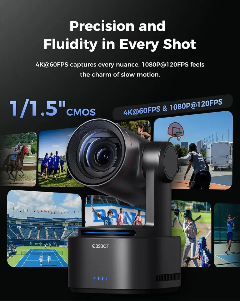 NEW OBSBOT Tail 2 AI-Powered PTZR 4K Live Production Camera