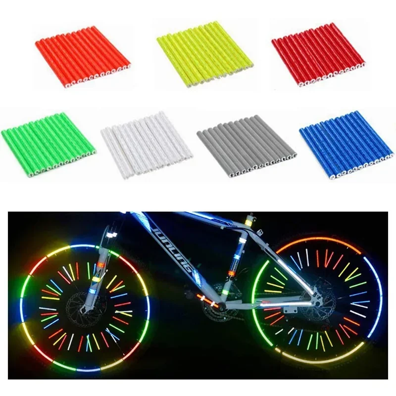 Silver Grey MTB Wire Snap Reflective Spoke Rings Bicycle Spoke Reflectors