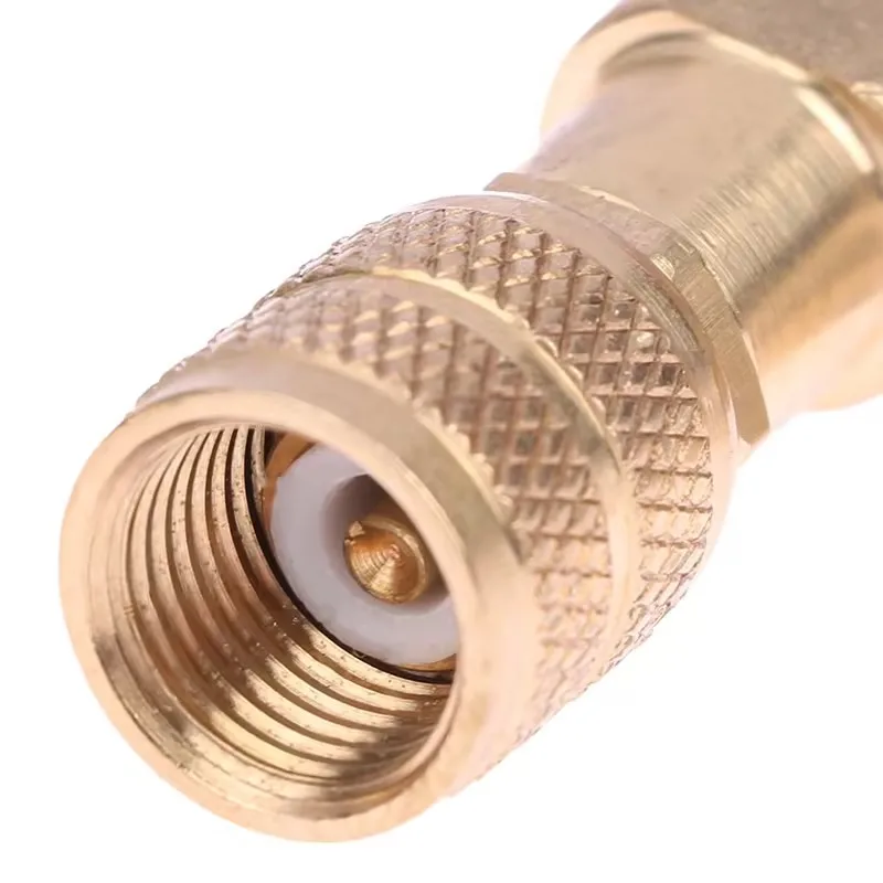 1PC Refrigeration Charging Air Conditioning Adapter For R410A R22 1/4" Liquid Safety Liquid Valve Hose R22 Copper Adapter Hand