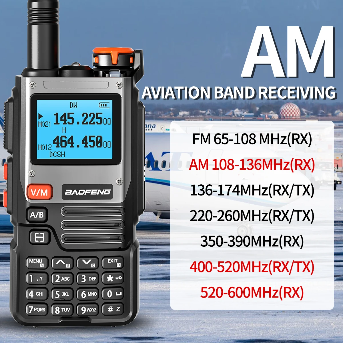 Baofeng UV-K61 Long Range Walkie Talkie Wireless Copy Frequency Type-C Charger UHF VHF DTMF FM NOAA UV-5R Upgraded UV-K6 Radio 3