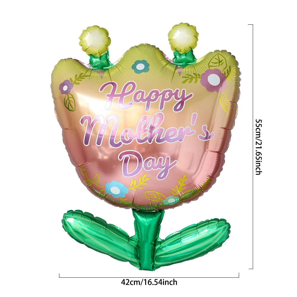 Large Size Mother‘s Day Foil Balloons  I Love You Mom Happy Mother's Day Party Air Globos Mom Birthday Gifts Anniversary Decor