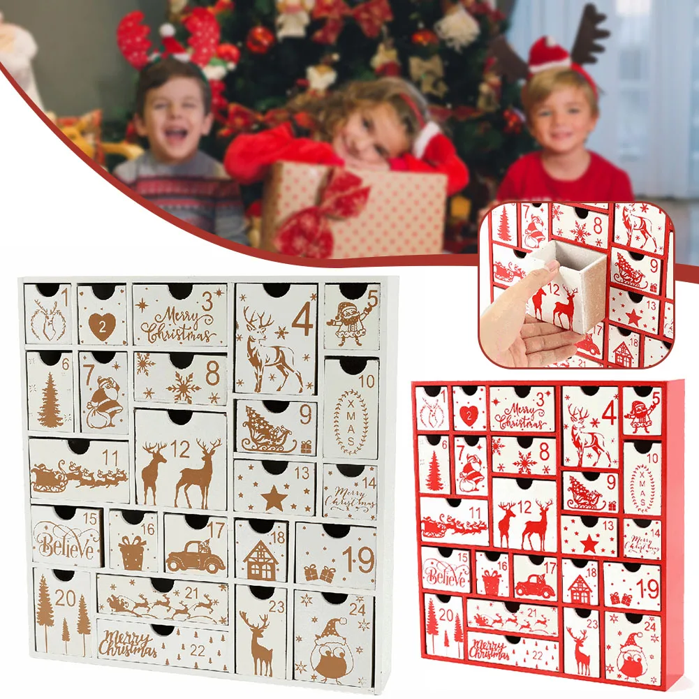 

Christmas Patterns Calendar Box Multifunctional Delicate Calendar Case For Playing